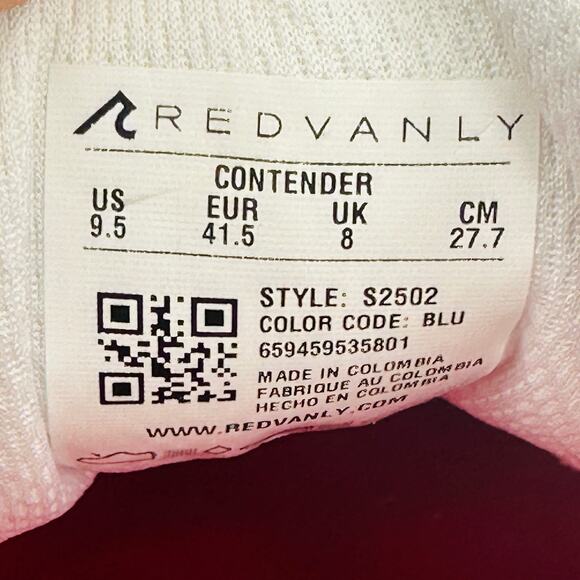 Redvanly Men's Contender Spikeless Waterproof Golf Shoes White/Sky Blue Size 9.5 - Picture 11 of 12